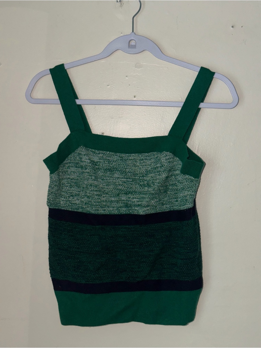 Banana Republic Green Striped Knit Tank